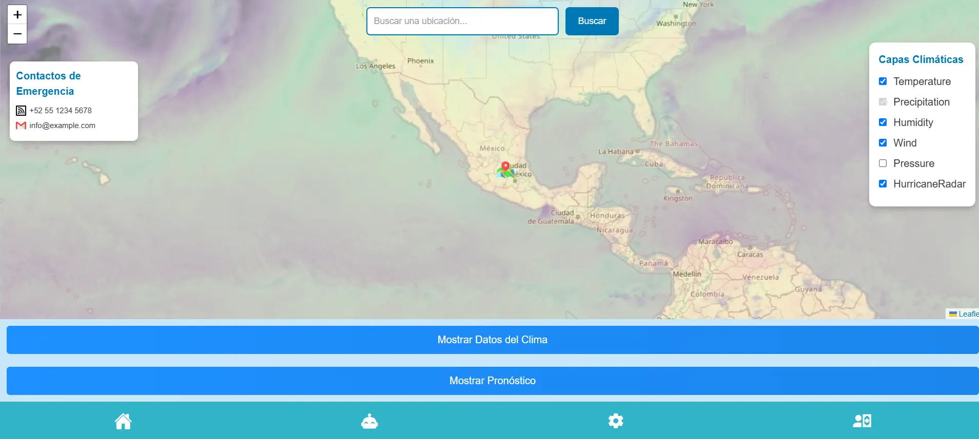 BluAI hurricane risk map interface